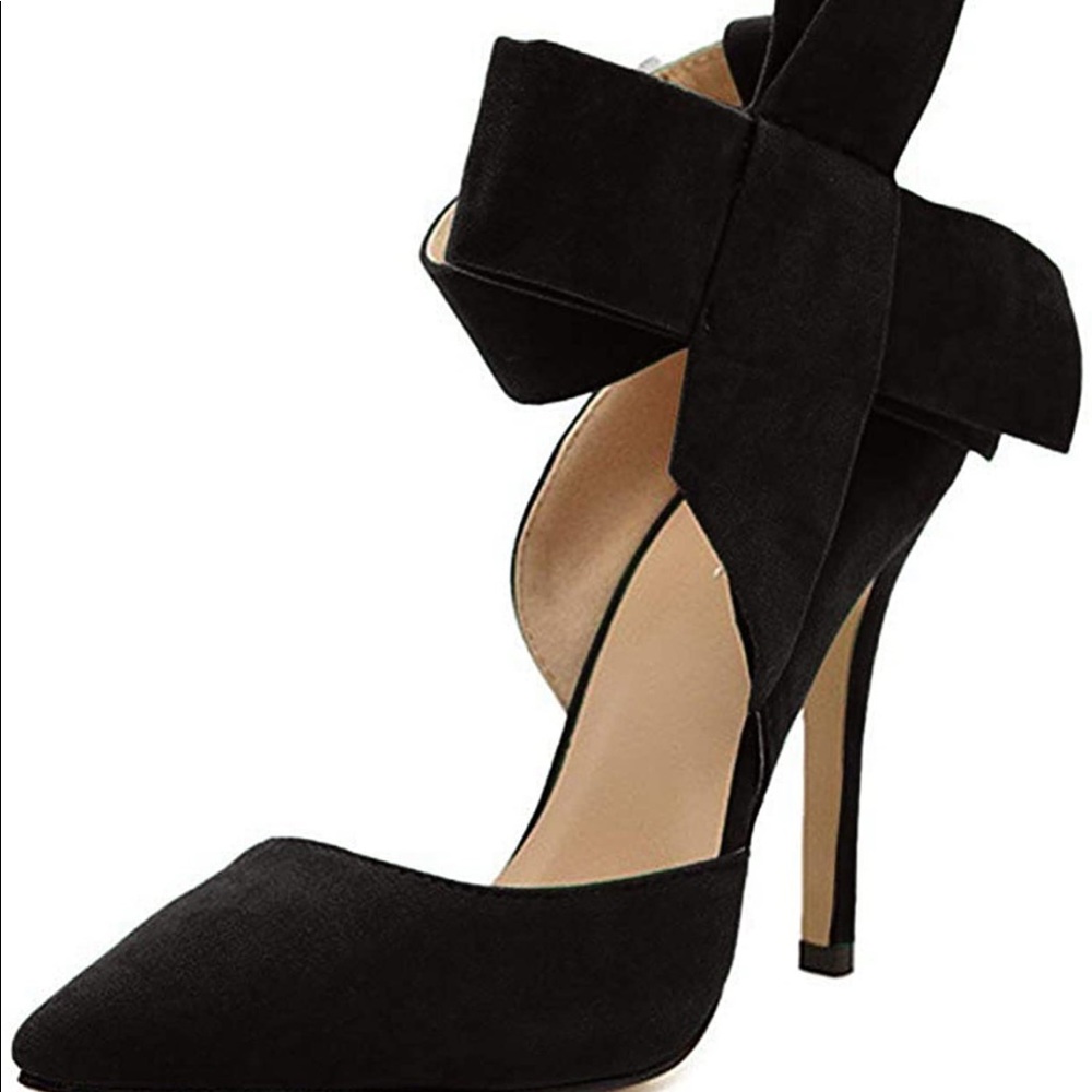 Women's Pointy Toe High Heel Stiletto Big Bow Pumps